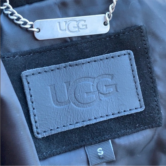 UGG Women's New Black Suede Moto Jacket Size S - Picture 5 of 6